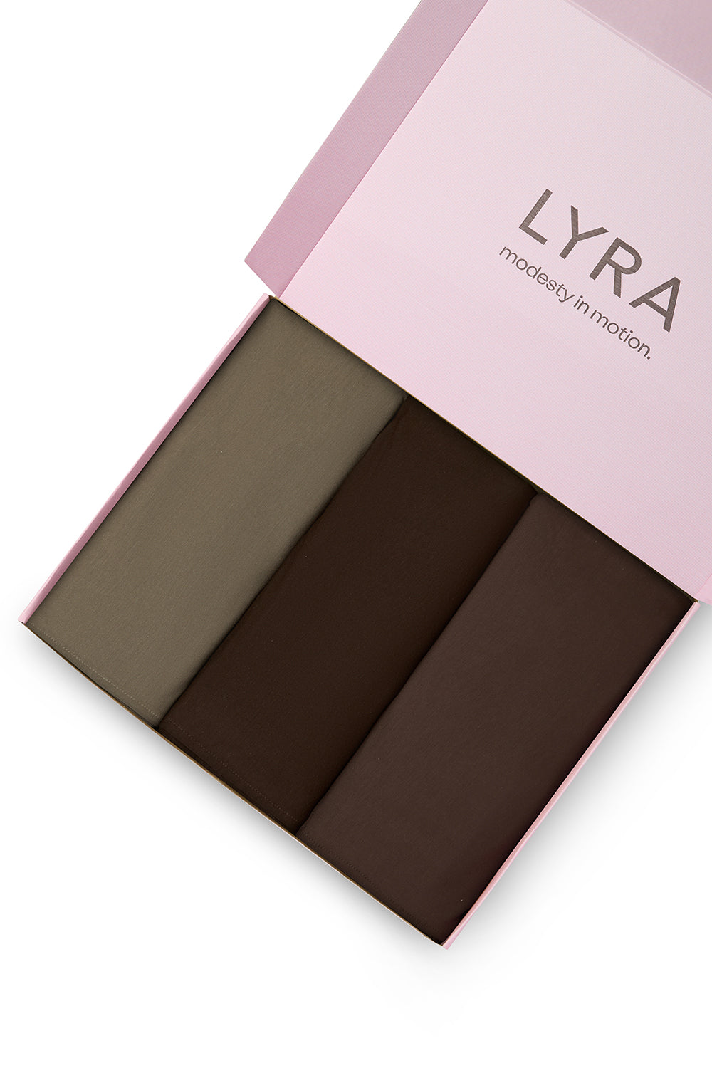 Jersey Bamboo Multi-Way Hijab 3-Pack - Mauve, Walnut & Espresso